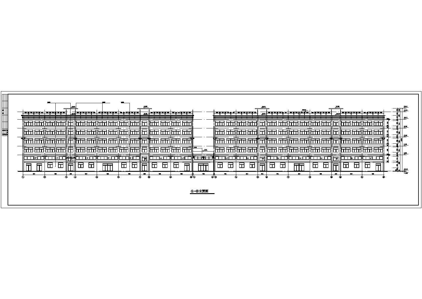 郑州某大学5500平米五层框架结构宿舍楼全套建筑设计CAD图纸