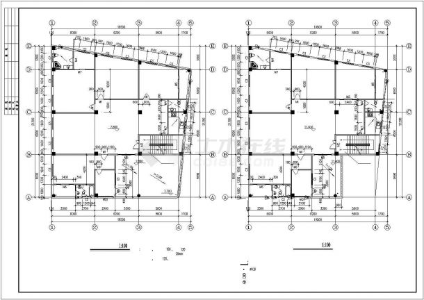 1750平米五层砖混结构自建民居楼全套建筑设计CAD图纸-图二