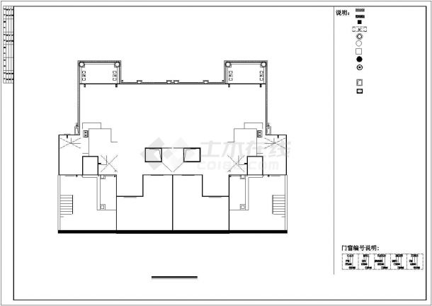 某二层带阁楼层框架结构欧式叠拼别墅设计cad全套建筑施工图（带效果图）-图二