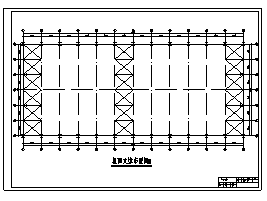 2000平米某单层钢结构轻型门式刚架厂房施工cad图(含计算书、结构图)-图一