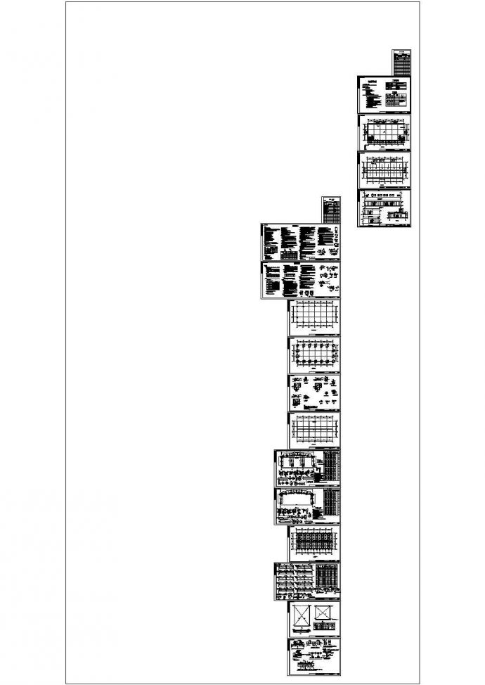 某门式刚架汽车展厅结构设计施工图纸_图1