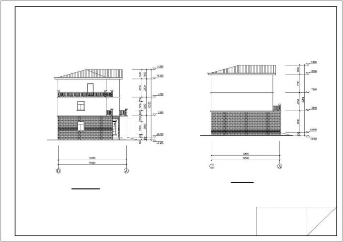 某村镇346平米3层砖混结构单体别墅建筑+结构设计CAD图纸_图1