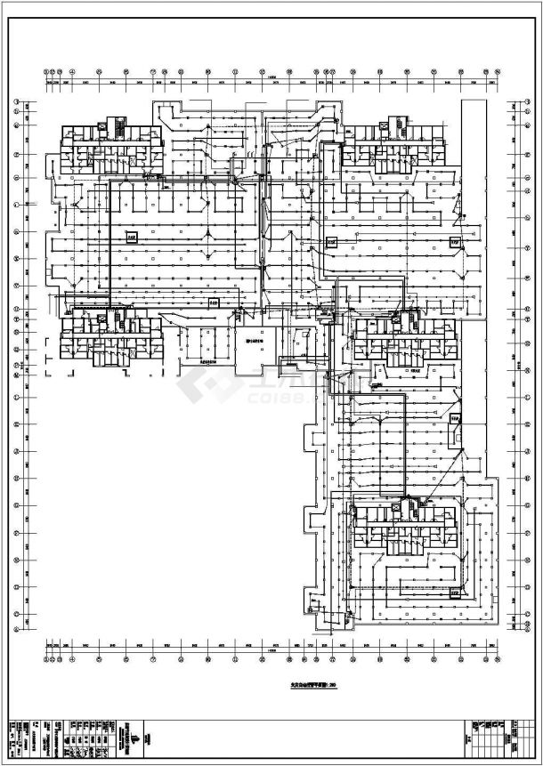 武汉某住宅小区及配套商业楼全套电气设计CAD图纸-图二