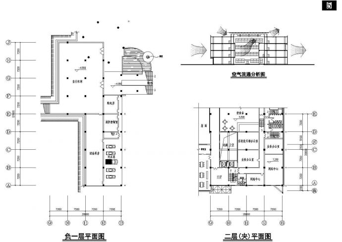 四川某农业大学图书馆建筑设计全套CAD图_图1