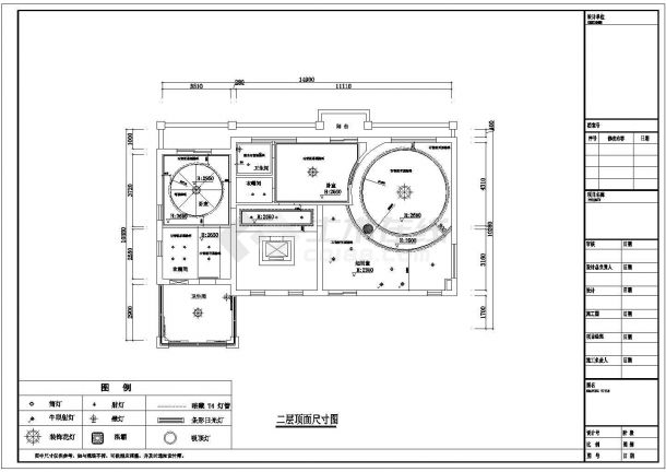 320平米2层框混结构单体别墅全套建筑施工设计CAD图纸（含地下室）-图二