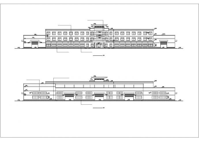 【精选】大型办公楼建筑设计CAD图纸_图1
