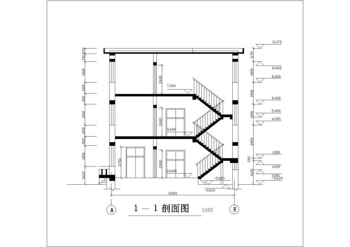 【精选】城中办公大楼建筑设计CAD图纸_图1
