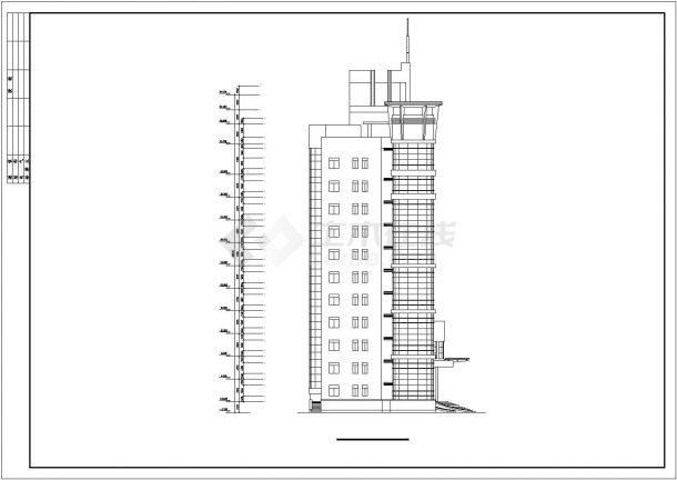 【精选】高新区科技大楼建筑设计CAD图纸-图一