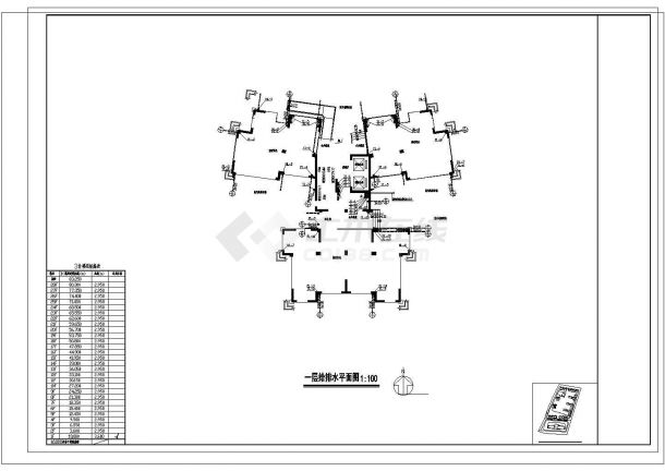 [福建]一类高层住宅楼给排水消防施工图（冷凝水系统）.cad-图二