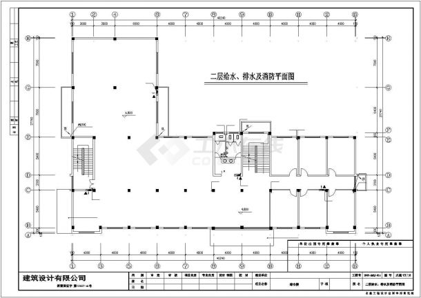 【精选】综合办公大楼给排水全套设计CAD图纸-图二