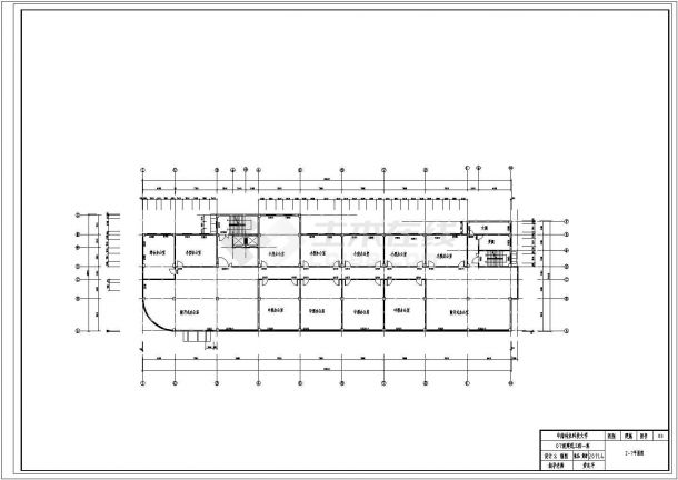办公楼设计_北京某大学内部8400平米8层综合办公楼建筑设计CAD图纸（含结构图）-图一