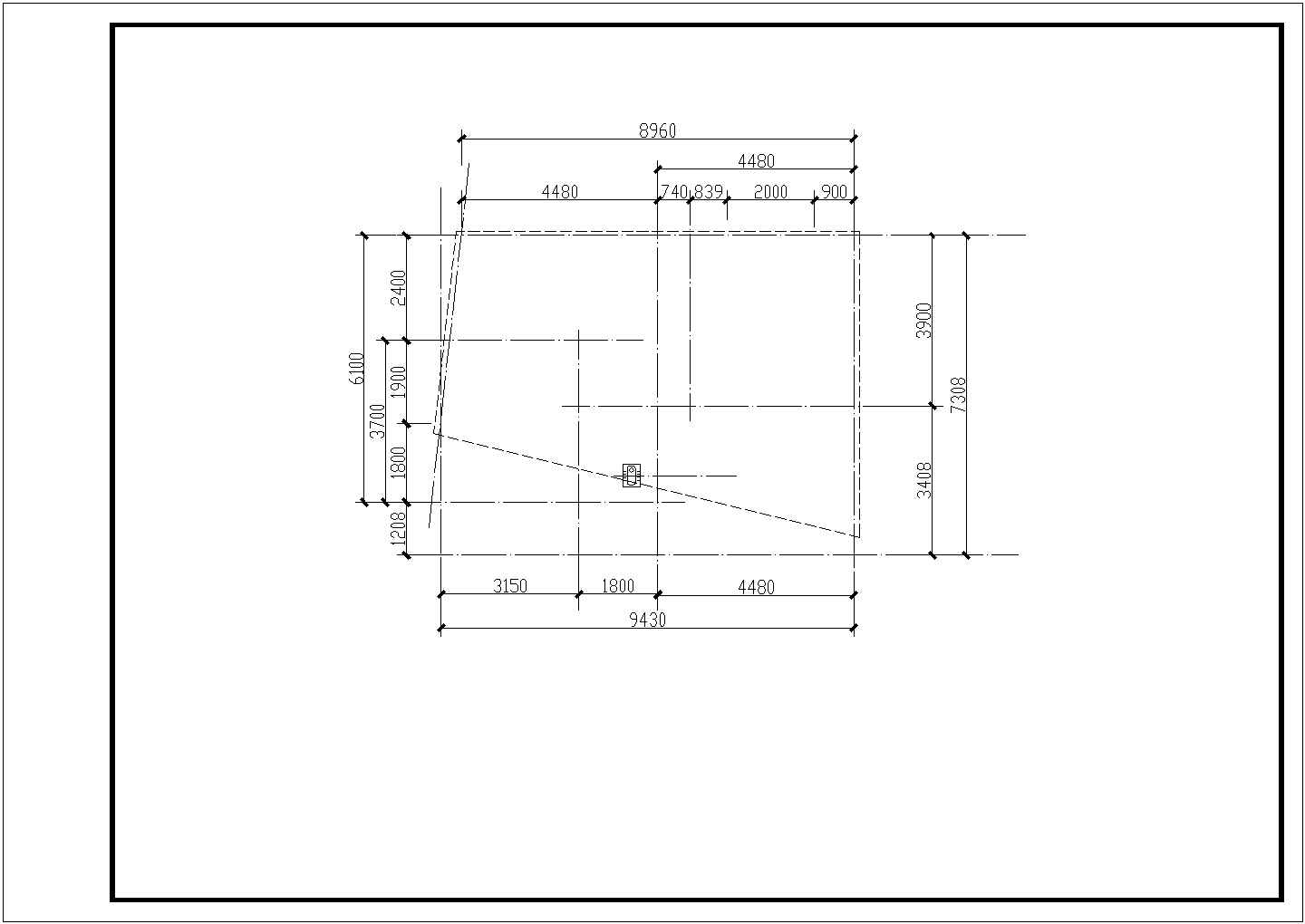 某四层独栋别墅框架设计CAD图   共6张图纸