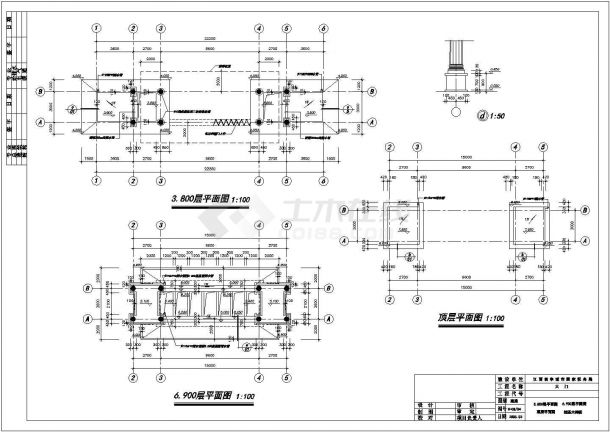 某标准型中式大门全套建筑详细施工设计方案CAD图纸-图二