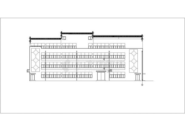 某地区骨科大门建筑详细施工设计方案CAD图纸-图一
