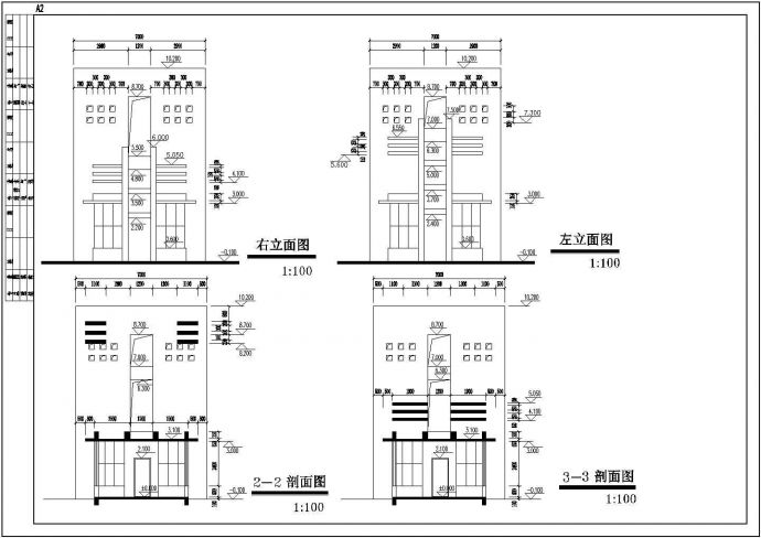 某标准型大门建筑详细施工设计方案CAD图纸_图1
