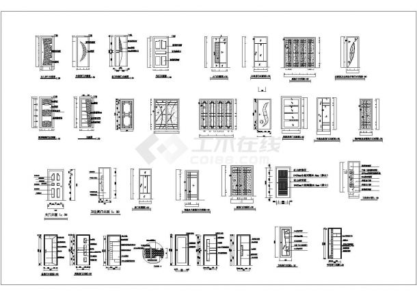 某标准型厂区大门详细施工设计方案CAD图纸-图一