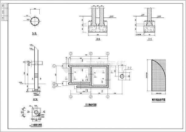 某标准型工厂大门详细施工设计方案CAD图纸-图一