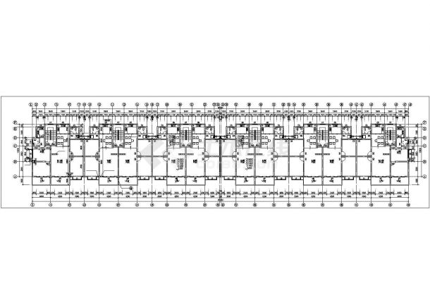 6300平米6层混合结构住宅楼平面设计CAD图纸（1层12户/含车库层）-图一