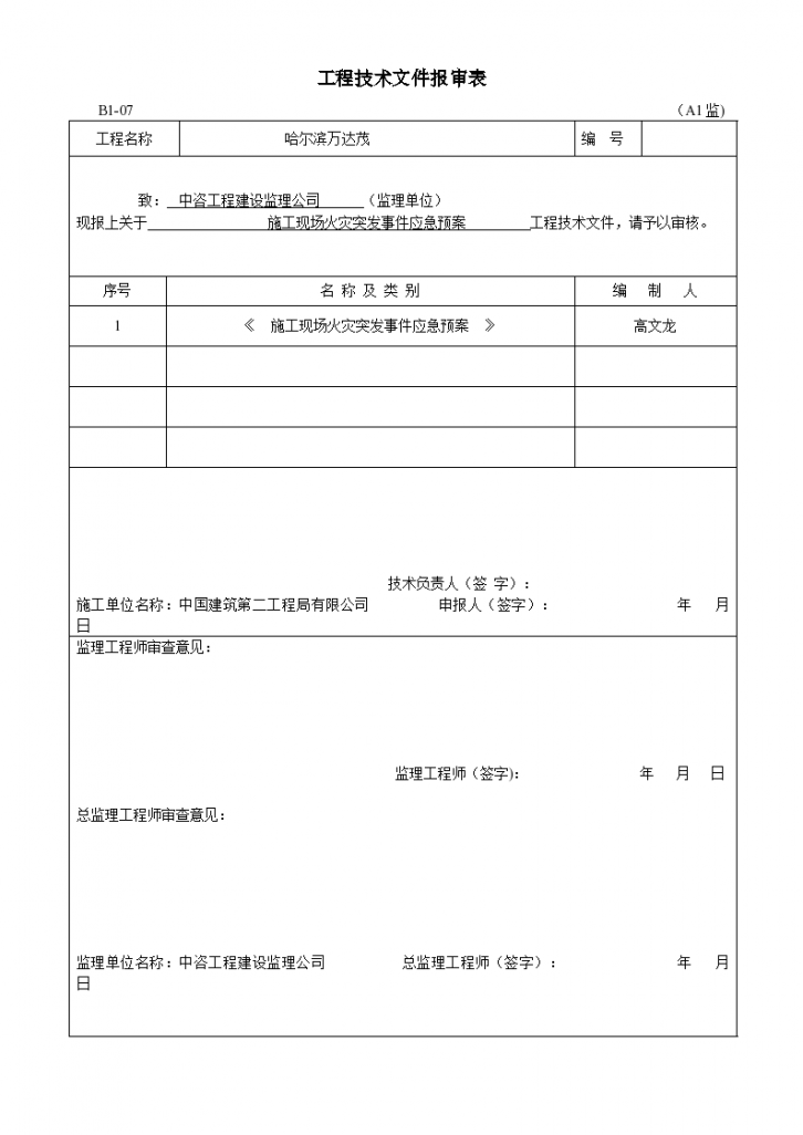 施工现场火灾突发事件应急预案设计-图二