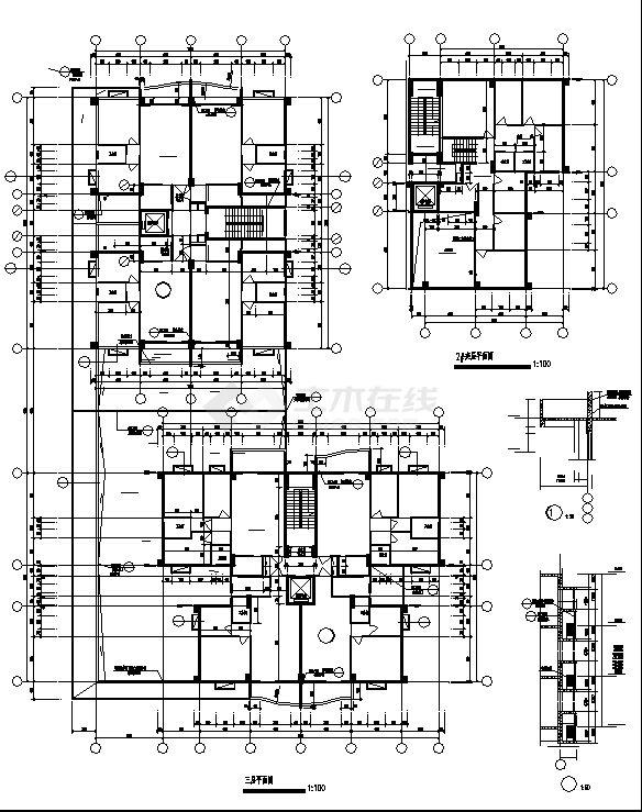 16层17598平米商住楼建筑设计方案施工cad图纸-图一