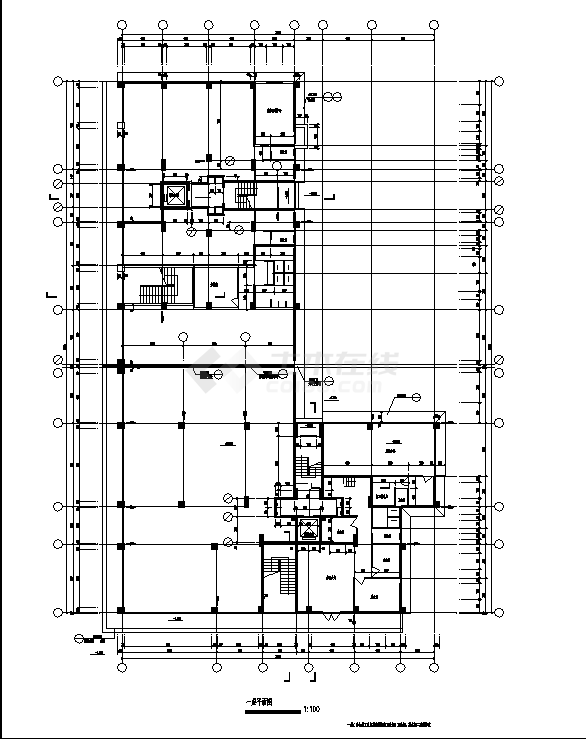 16层17598平米商住楼建筑设计方案施工cad图纸-图二