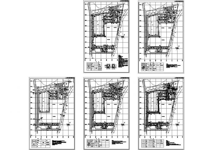某厂区规划总平面图5张（CAD）_图1