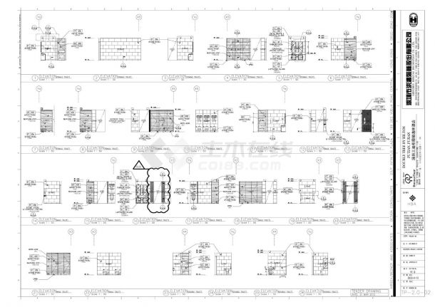 蒲田三迪希尔顿逸林酒店-公共卫生间L2装饰设计CAD图-图一