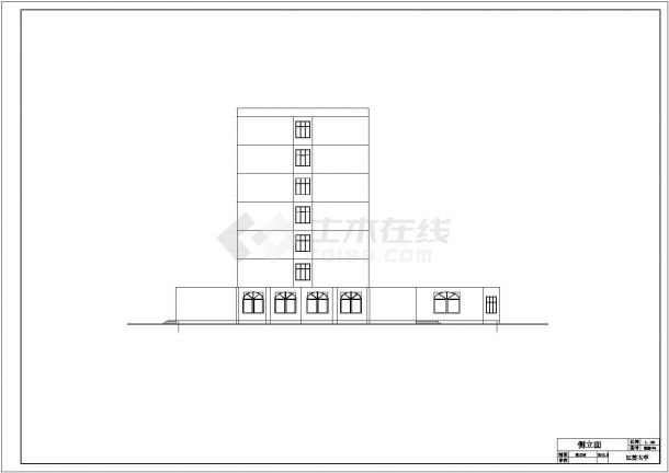 青岛某车站9000平米7层旅馆全套建筑设计CAD图纸-图一