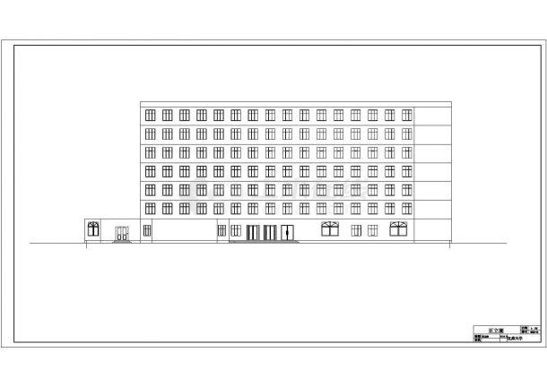 青岛某车站9000平米7层旅馆全套建筑设计CAD图纸-图二