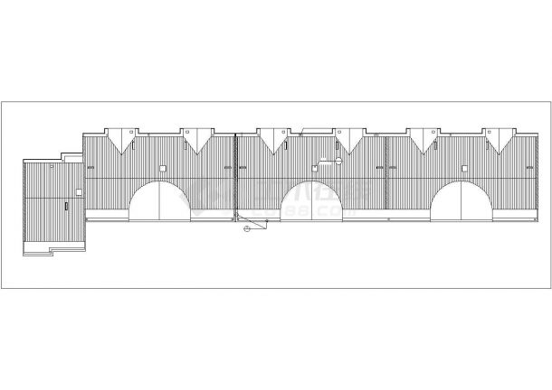 6800平米6层框混结构住宅楼建筑设计CAD图纸（含半地下室）-图一