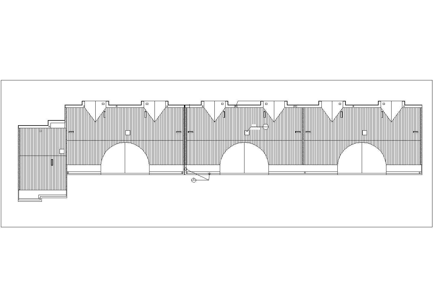6800平米6层框混结构住宅楼建筑设计CAD图纸（含半地下室）