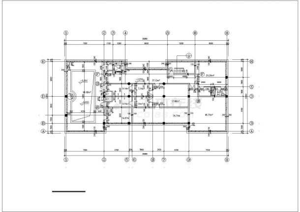 世财滨江文园联体别墅建筑CAD设计施工图-图一