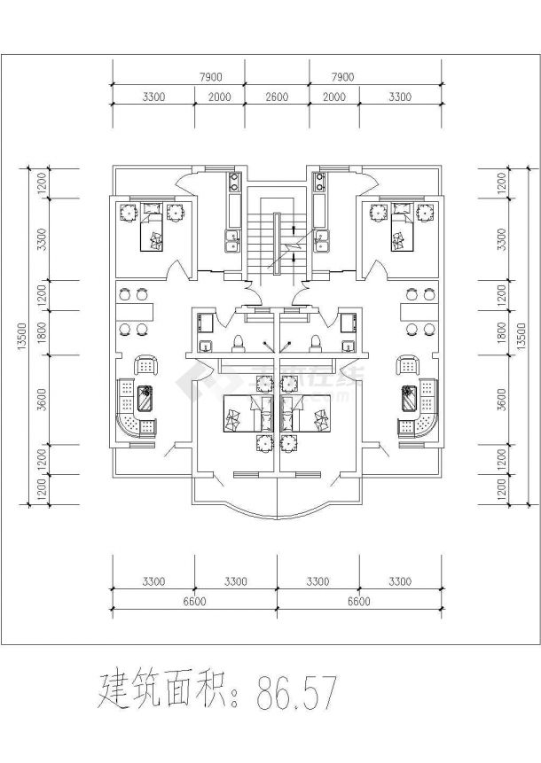 泉州某新建小区70-145平米左右的热门户型设计CAD图纸（共25张）-图一