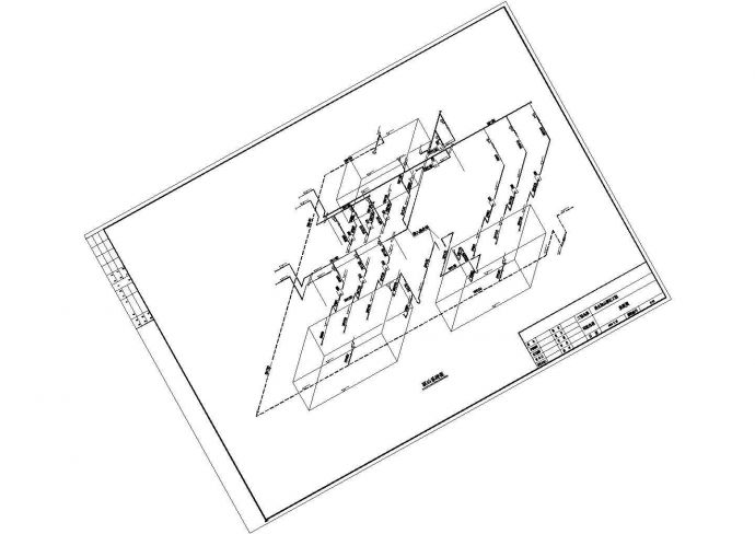 北京某小区地下生活给水加压泵站建筑设计CAD图纸_图1