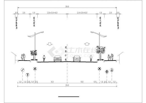 长沙市天心区某二公里市政道路给排水工程设计CAD图纸-图一