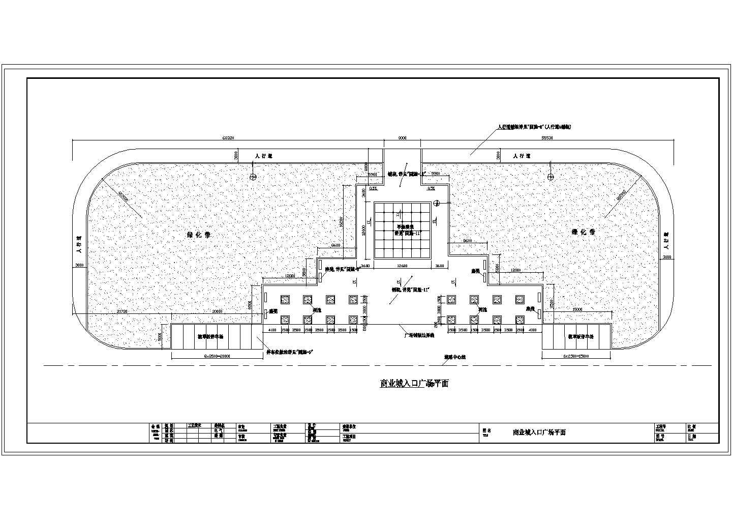 公园广场绿化CAD图纸-亚洲广场环境设计