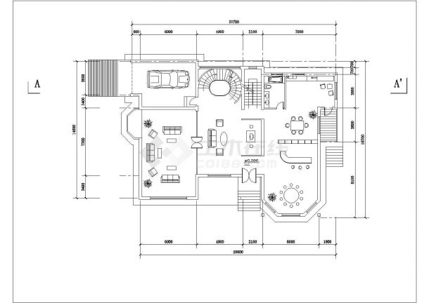 独栋别墅-建筑施工方案框架基础图纸带效果图-图一