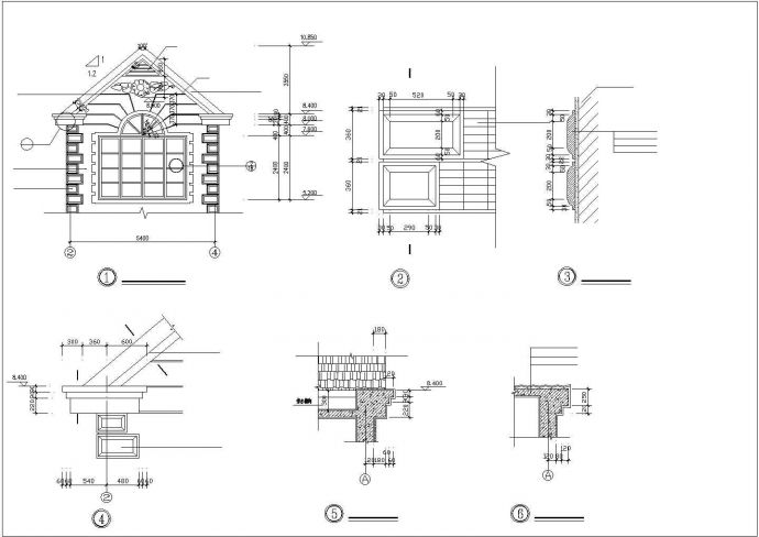 某市区小别墅建筑CAD设计施工图纸_图1