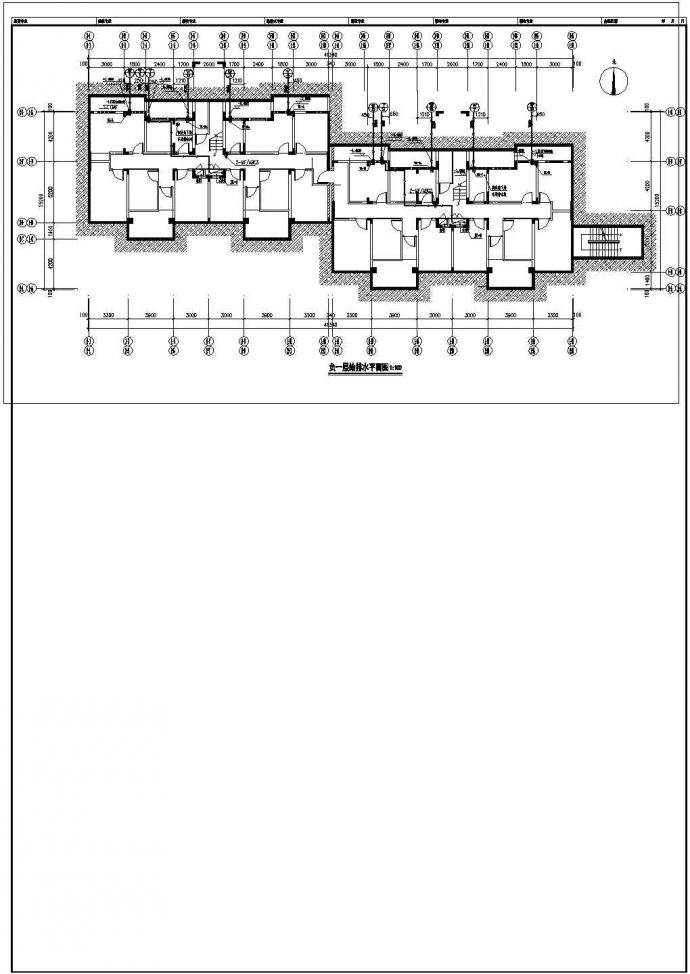 2480平米6层住宅楼给排水系统设计CAD图纸_图1