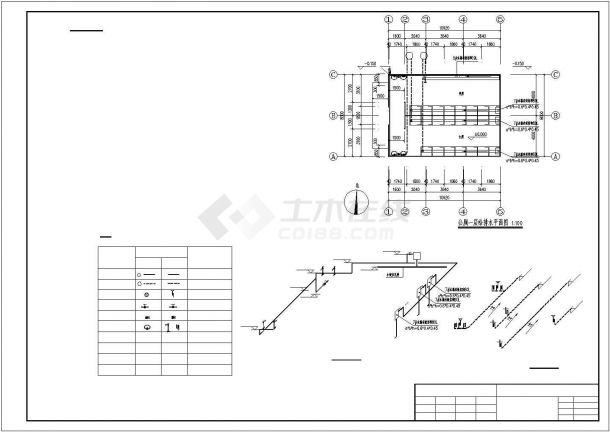 天津某大型活动板房安置小区给排水设计CAD图纸-图二