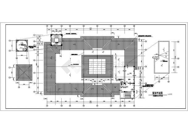 2100平米2层框混结构娱乐会所平面设计CAD图纸（含车库层）-图二