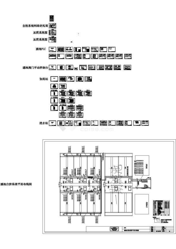 [广东]某水厂自动控制系统全套施工图纸-图一