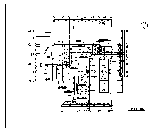 土木工程毕业设计_380平米某二层山庄别墅建施cad图(含计算书，毕业设计)_图1