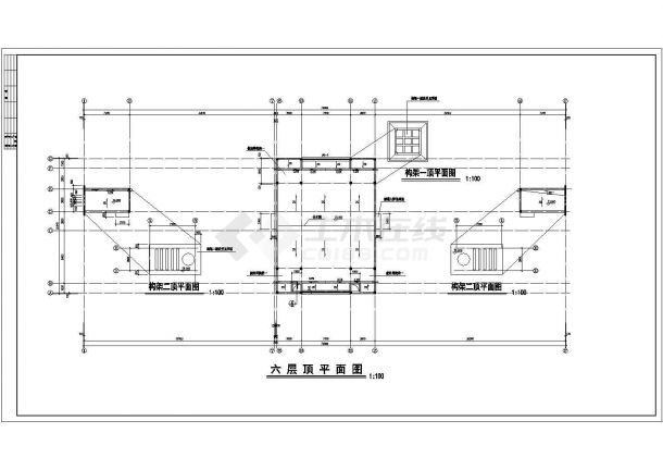 某中学综合实验楼建筑CAD设计施工图纸-图一