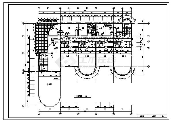 土木工程毕业设计_2200平米某三层框混幼儿园建施cad图(含计算书，毕业设计)-图一