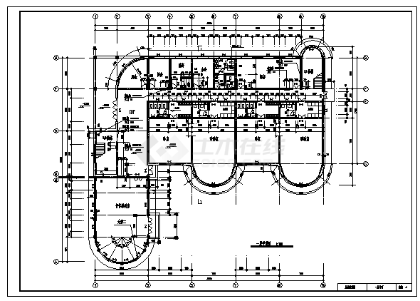 土木工程毕业设计_2200平米某三层框混幼儿园建施cad图(含计算书，毕业设计)-图二