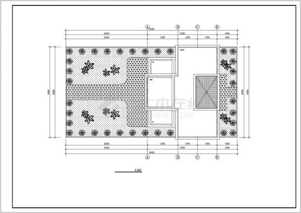 某市区大型别墅建筑设计CAD施工图纸-图一