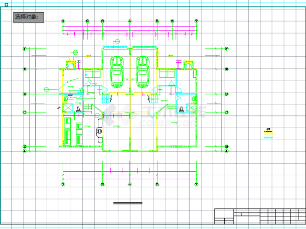 某小区高档别墅建筑设计CAD施工图纸-图一