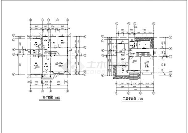 北京市二层现代风格带阁楼别墅施工图含效果图-图一