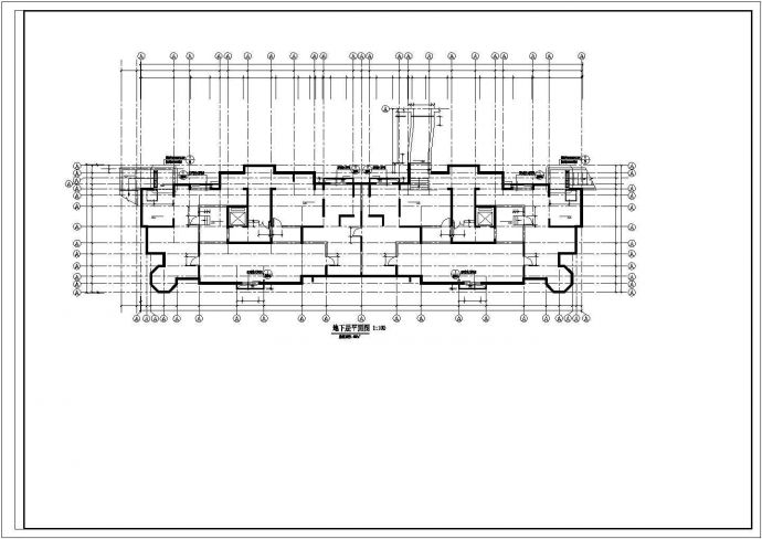7300平米11层框架结构住宅楼平立剖面设计CAD图纸（含阁楼和地下室层）_图1